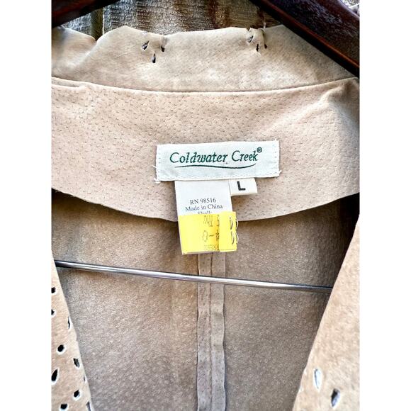 Vintage Suede Cutout Jacket — French Boheme Festival Layer (Fits S/M) - Picture 9 of 9